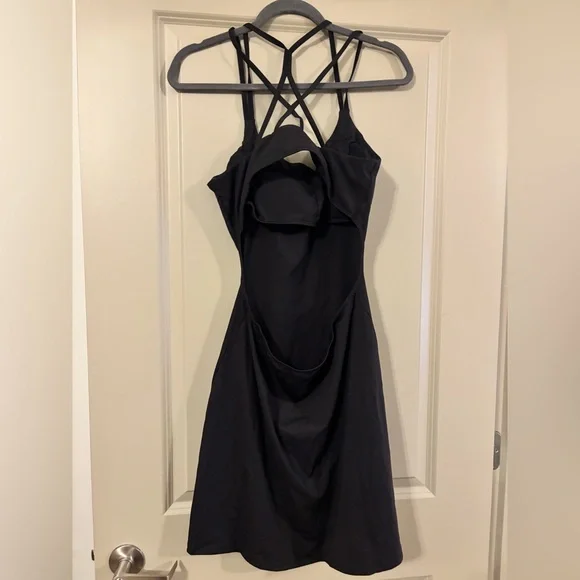Halara Elegant Black Strappy Dress Size L - Picture 3 of 3